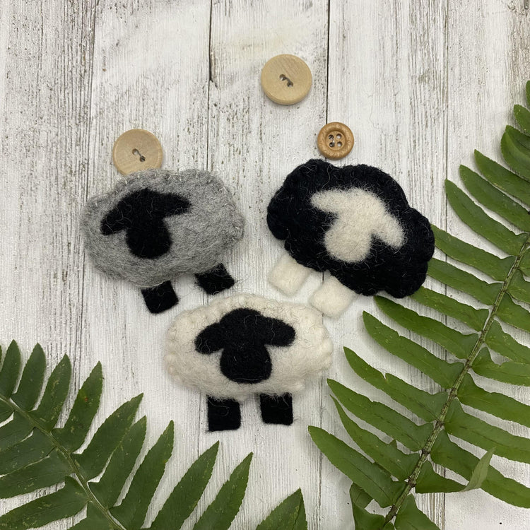 Felted Sheep Pin