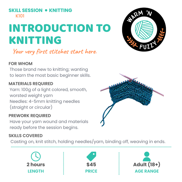 K101 - Introduction to Knitting