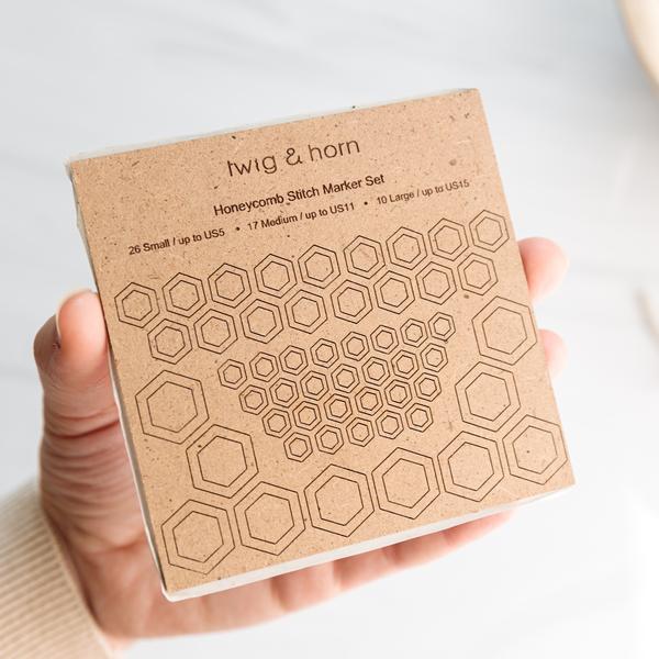 Twig & Horn - Honeycomb Punch Out Stitch Markers (Multi Pack)