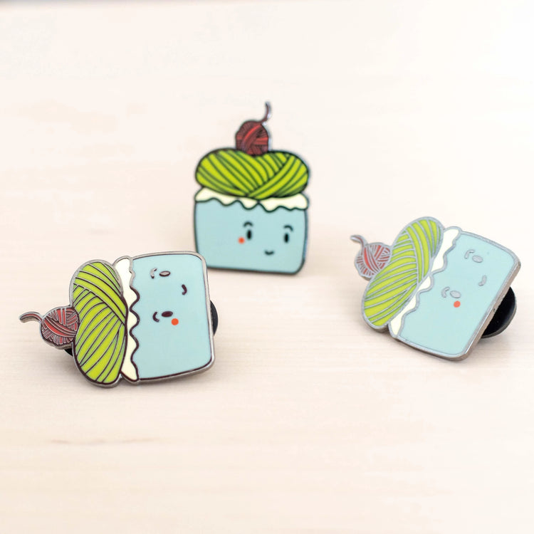 Binkwaffle - Cozy Cupcake Enamel Pin