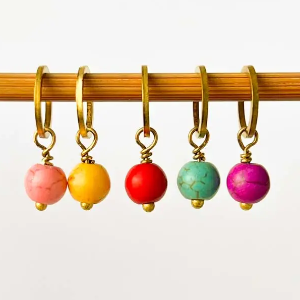 Binkwaffle - Dyed Stone Stitch Markers