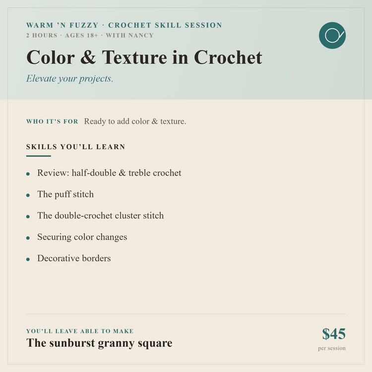 Crochet Skill Sessions