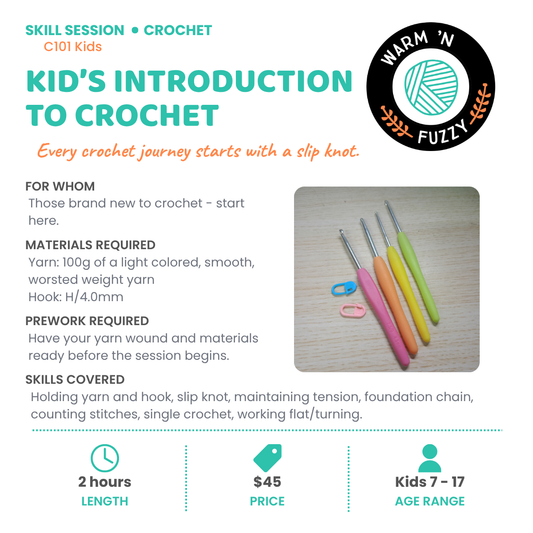 C101 Kids - Kid's Introduction to Crochet