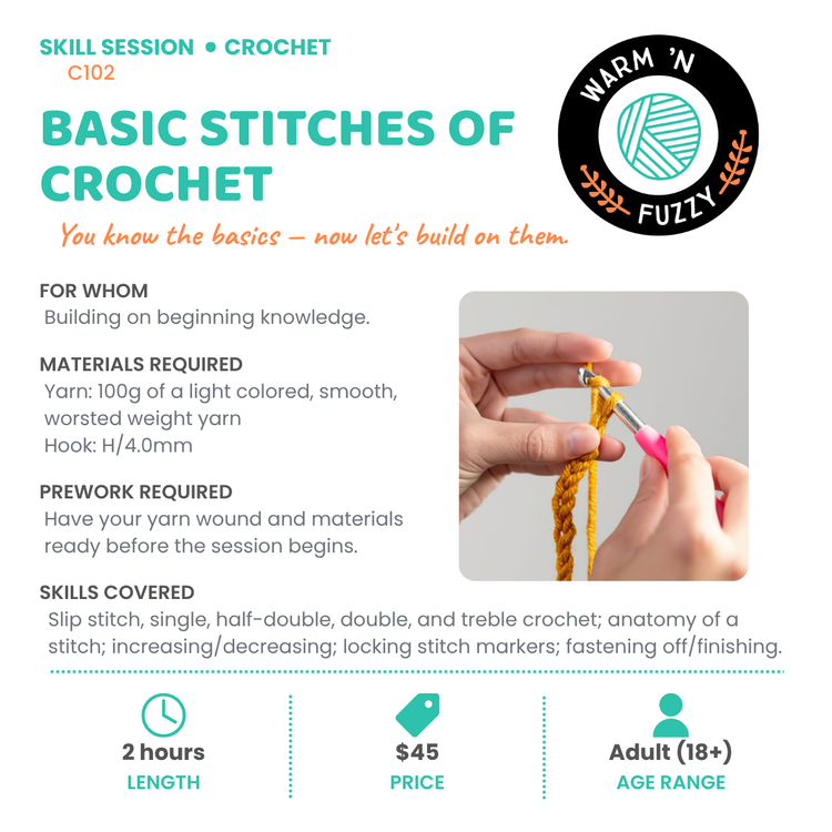 C102 - Basic Stitches of Crochet