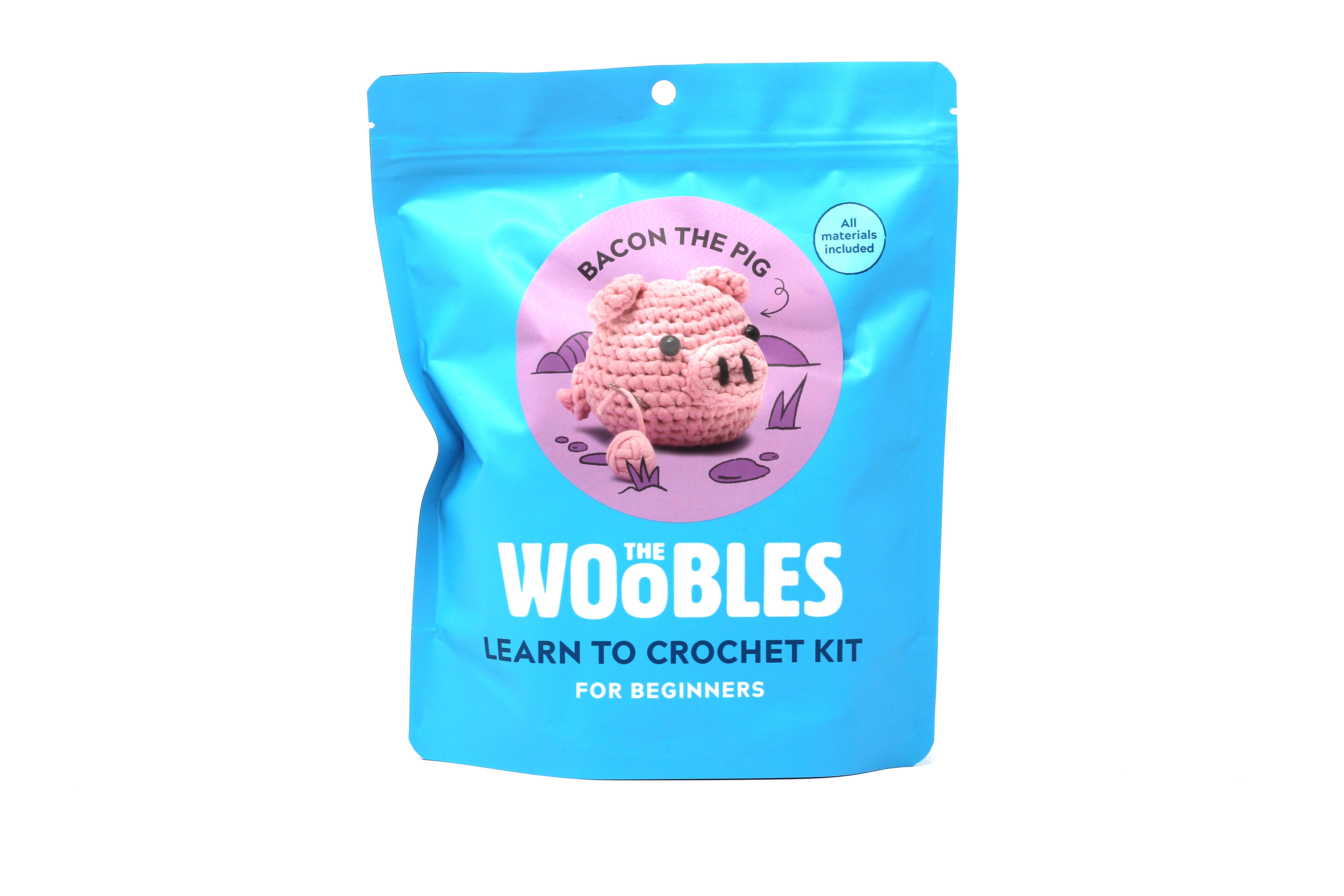 The Woobles  Bacon the Pig Beginner Crochet Kit – Lift Bridge Yarns