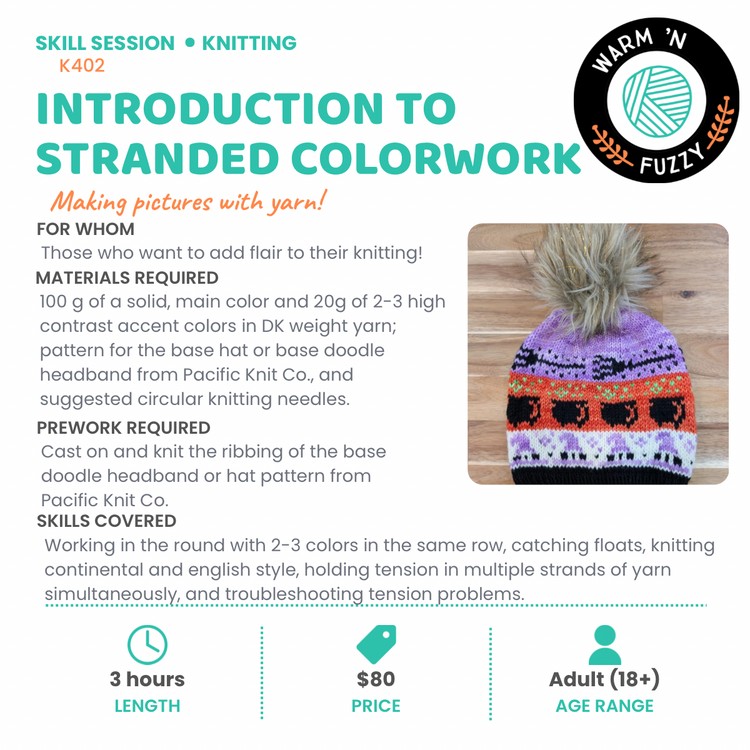 K402 - Introduction to Stranded Colorwork