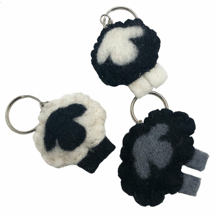Felted Sheep Keychain