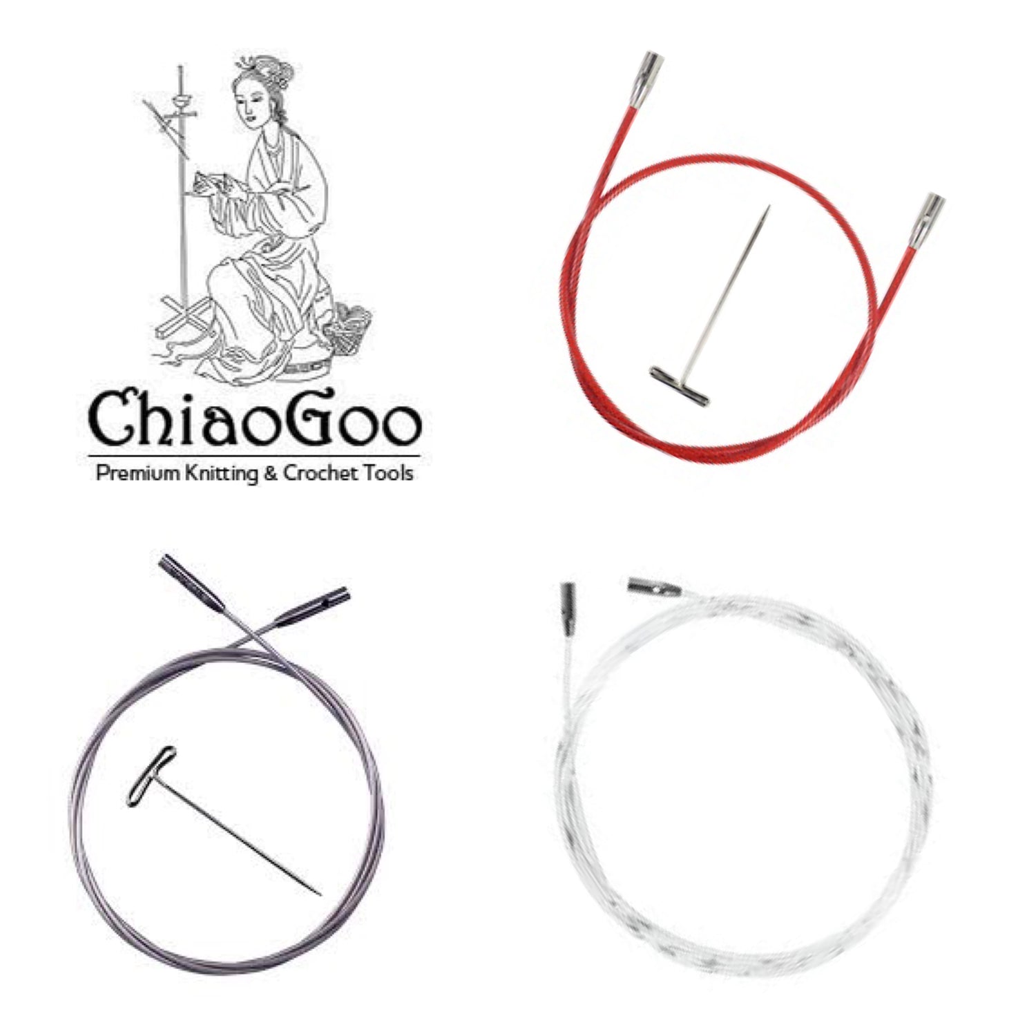 ChiaoGoo SPIN Bamboo 5 Interchangeable Needle Set, Large, US 9-15