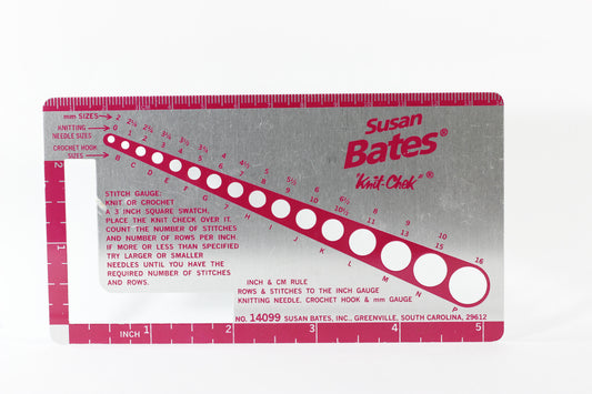 Susan Bates - Knit Chek Gauge (metal)