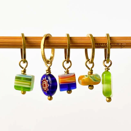 Binkwaffle - Millefiori Glass Stitch Markers