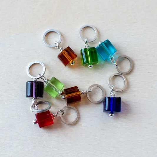 Binkwaffle - Square Glass Stitch Markers